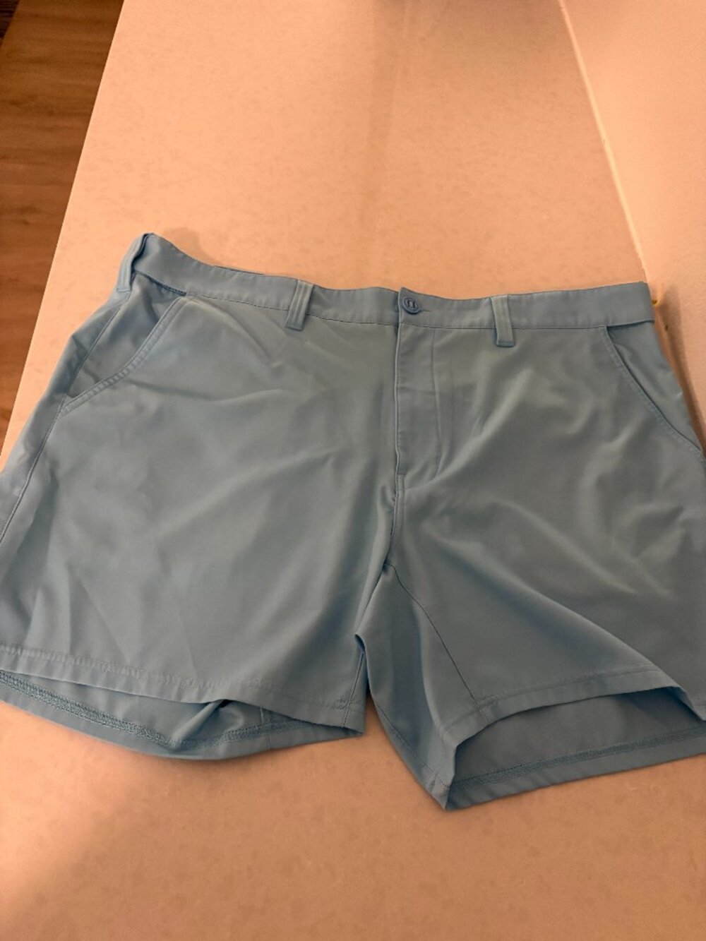 Huk Performance Fishing Shorts XXL Xtra Xtra Large Light Blue Zip Fly Pockets